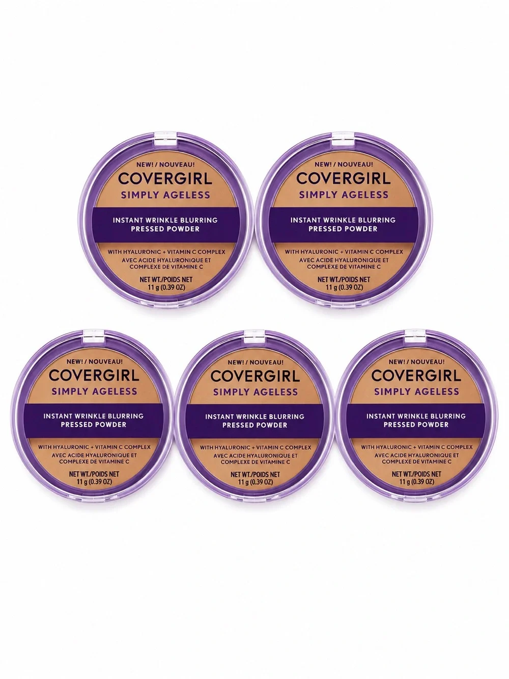 COVERGIRL Simply Ageless Instant Wrinkle Blurring Pressed Powder - Set of 5- 275